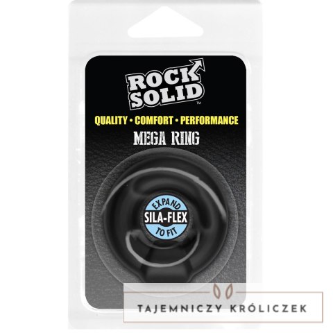 Doc Johnson Rock Solid Mega - anatomiczny pierścień z regulacją, czarny Doc Johnson