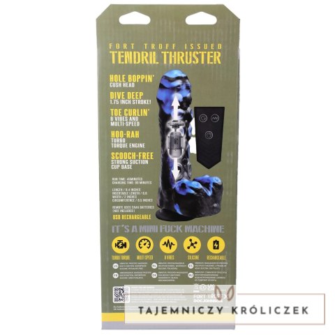 Doc Johnson Tendril Thruster - wibrator obrotowy, silikon premium, USB Doc Johnson