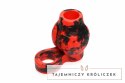 XR Brands Hell Hound Red - silikonowy pierścień z funkcją rozciągania XR Brands