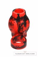 XR Brands Hell Hound Red - silikonowy pierścień z funkcją rozciągania XR Brands