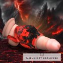 XR Brands Hell Hound Red - silikonowy pierścień z funkcją rozciągania XR Brands