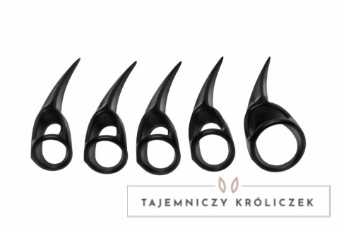 XR Brands Zestaw 10 Pierścieni Sensorycznych Claws Czarny - 5 Rozmiarow XR Brands