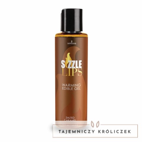 Sensuva Sizzle Lips Salted Caramel żel rozgrzewający jadalny 125ml Sensuva