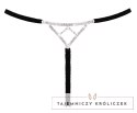 Cottelli LINGERIE String S-L z kryształkami, czarny, regulowany Cottelli