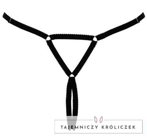 Cottelli LINGERIE String S-L z ozdobnym kryształem i łańcuszkami Cottelli