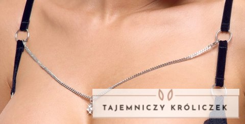 Cottelli Lingerie komplet koronkowy 3-częściowy czarny 85B/L Cottelli