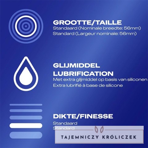Durex Originals Classic Natural 12 szt. lateksowe, 54 mm, nawilżane Durex