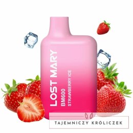 Lost Mary BM600 Jednorazowy Inhalator 2% Nikotyny Lod Truskawkowy 600 zaciągnięć LOST MARY