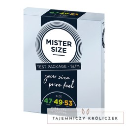 MISTER SIZE Pure Feel Test Pack Slim prezerwatywy 47/49/53mm 3 szt. Mister Size