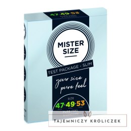 MISTER SIZE Pure Feel Test Pack Slim prezerwatywy 47/49/53mm 3 szt. Mister Size