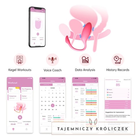 Magic Motion Flamingo Max Pink - System Wibracyjny i Trener Kegla Bluetooth Magic Motion