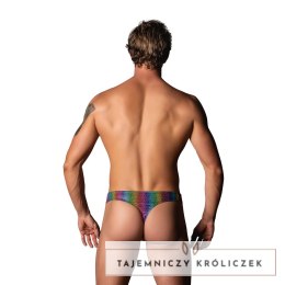 Male Power Arcoiris Tanga L/XL z kieszenią i pierścieniem silikonowym cobalt Male Power