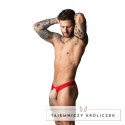 Male Power x Boneyard Cobalt Open Thong L/XL Czerwony z Pierścieniem Male Power