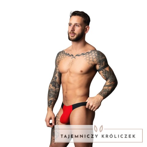 Male Power Bong Thong S/M czerwono-czarny micro mesh lekki Male Power