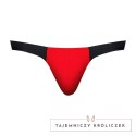 Male Power Bong Thong S/M czerwono-czarny micro mesh lekki Male Power