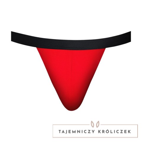 Male Power Hot Mesh Jock S/M czerwono-czarny siateczkowy model Male Power