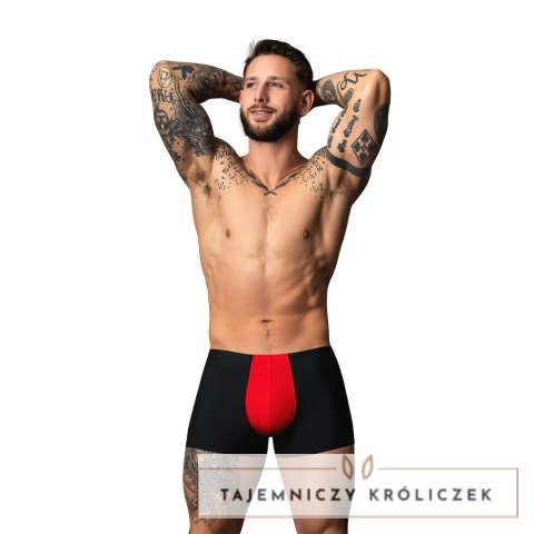 Male Power Hot Mesh Short L czarno-czerwone, przewiewna mikrosiatka Male Power