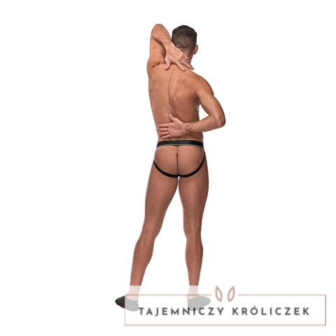Male Power Jock L/XL Bordowy - Pas intymny z elastycznym pierścieniem Male Power