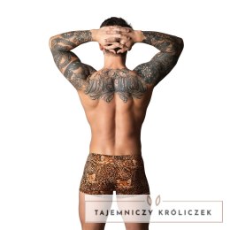 Male Power Pantalon Corto M z pierścieniem silikonowym Leopard Brown Male Power