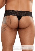 Male Power Scandal-Lace Micro Stringi męskie z siateczką i koronką L/XL Male Power