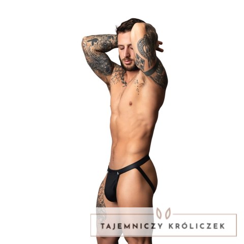Male Power Snap Off Jock S/M czarny - elastyczny system zatrzaskowy Male Power