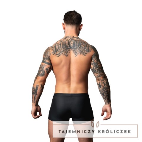 Male Power Snap Off Short XL Trunk - czarny, matowy, spandex Male Power
