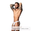 Male Power Soo Cumfy Jock S/M biały marmur - oddychająca bielizna męska Male Power