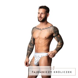 Male Power Soo Cumfy Thong L/XL biały marmurkowy - komfortowy model Male Power