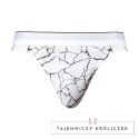 Male Power Soo Cumfy Thong L/XL biały marmurkowy - komfortowy model Male Power