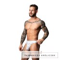 Male Power Soo Cumfy Thong S/M biały marmurkowy model męski Male Power