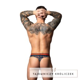 Male Power Soo Cumfy Thong S/M - marmurkowy niebieski, modal premium Male Power