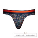 Male Power Soo Cumfy Thong S/M - marmurkowy niebieski, modal premium Male Power