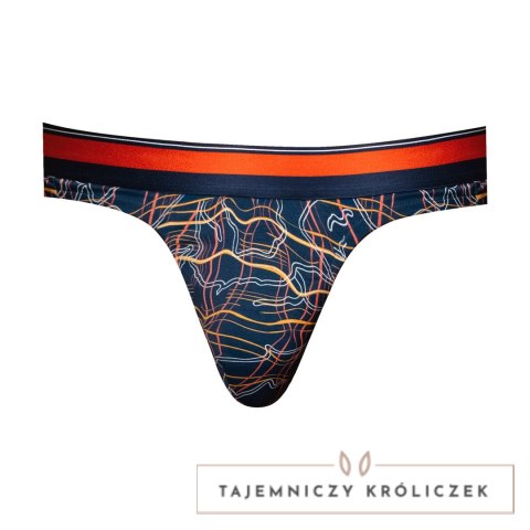 Male Power Soo Cumfy Thong S/M - marmurkowy niebieski, modal premium Male Power