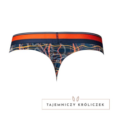 Male Power Soo Cumfy Thong S/M - marmurkowy niebieski, modal premium Male Power