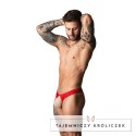 Male Power Tanga Open Ring Cobalt S/M czerwone anatomiczne z pierścieniem Male Power