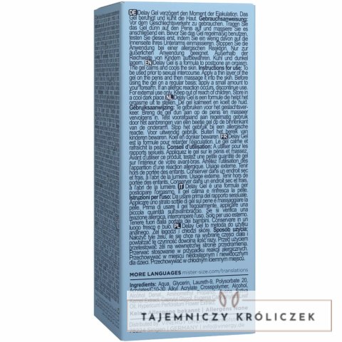 Mister Size Delay Gel 50ml - żel z efektem chłodzącym, precyzyjny dozownik MISTER SIZE