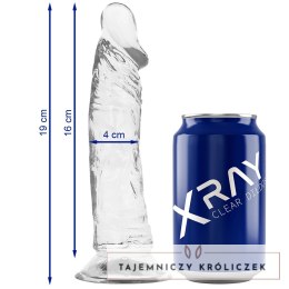 XRAY X Ray Clear model 19 cm - przezroczysty, elastyczny, przyssawka X RAY