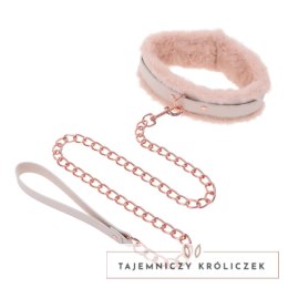Sportsheets S&M Peaches 'n CreaMe Fur Collar & Leash kremowy, regulowany Sportsheets