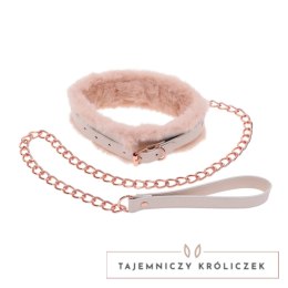 Sportsheets S&M Peaches 'n CreaMe Fur Collar & Leash kremowy, regulowany Sportsheets