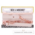 Sportsheets S&M Peaches 'n CreaMe Fur Collar & Leash kremowy, regulowany Sportsheets