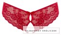 Cottelli Lingerie figi koronkowe z wycięciami i kokardkami XL czerwone Cottelli