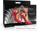 Femme Fatale Punos de Tacon czarno-czerwone mankiety na kostki z eko-skory XR Brands