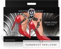 Femme Fatale Punos de Tacon czarno-czerwone mankiety na kostki z eko-skory XR Brands