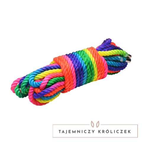 Master Series Cuerda Arcoiris lina nylonowa 32ft neonowa tęczowa XR Brands