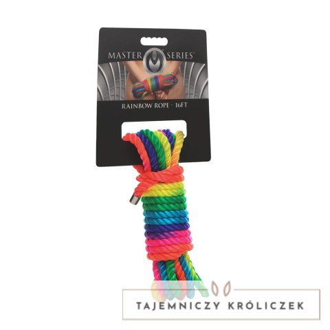 Master Series Cuerda Arcoiris lina nylonowa 4,8m wielokolorowa XR Brands