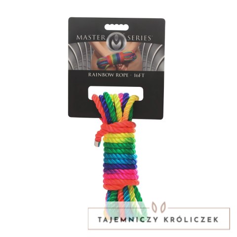 Master Series Cuerda Arcoiris lina nylonowa 4,8m wielokolorowa XR Brands
