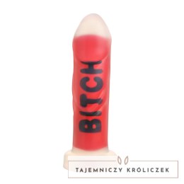 XR Brands BITCH model silikonowy czerwony 18,5 cm z przyssawką XR Brands