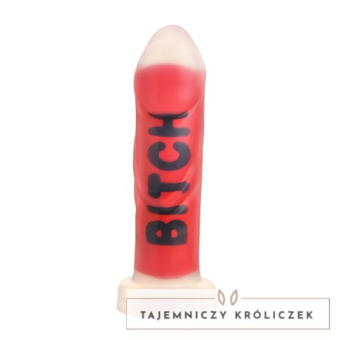 XR Brands BITCH model silikonowy czerwony 18,5 cm z przyssawką XR Brands