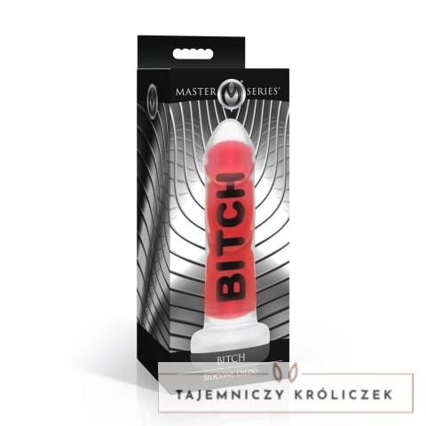 XR Brands BITCH model silikonowy czerwony 18,5 cm z przyssawką XR Brands