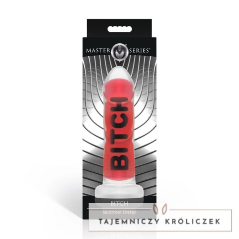 XR Brands BITCH model silikonowy czerwony 18,5 cm z przyssawką XR Brands